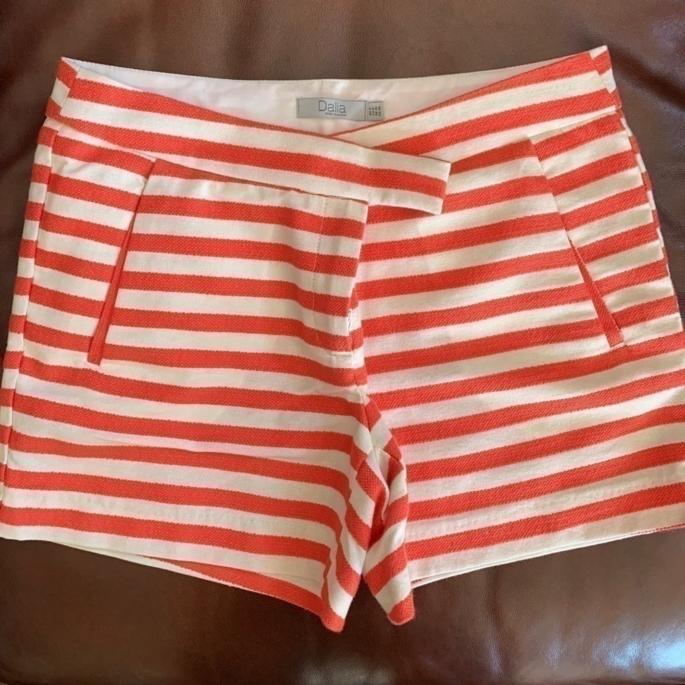 Dalia Red & White Striped Shorts